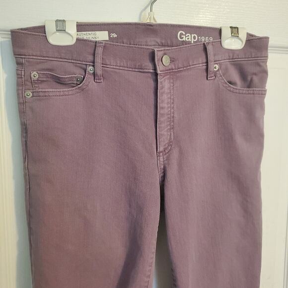 GAP 1969 Authentic True Skinny jeans in lavender Inseam 29.5 Size 29R - Picture 2 of 6